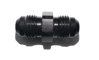 -6 AN JIC Male TO Male Union Fitting - Black Anodized